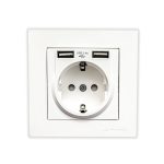 Розетка с USB  Mutlusan Electric