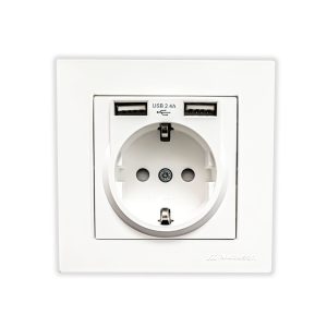 Розетка с USB  Mutlusan Electric