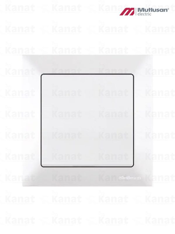 Выключатель с рамкой одноклавишный, белый